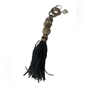 Chico’s 8” Keyring With Gold And Rhinestone Charms